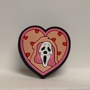 5/$5 Horror Pink Heart Scream Ghostface Croc Shoe Charm